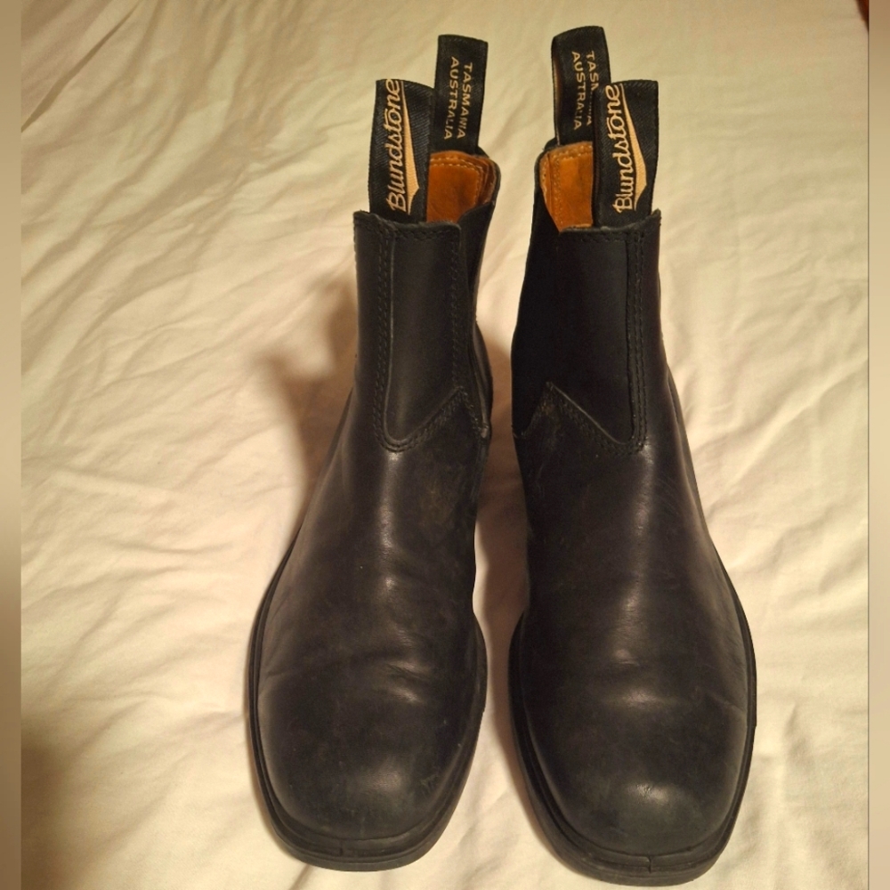 Blundstone Black Leather Chelsea Ankle Boots AU 6.5